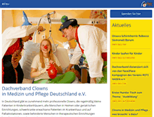 Tablet Screenshot of dachverband-clowns.de